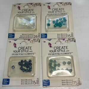 EK Success Swarovski Blue Mix Crystal Bead Lot